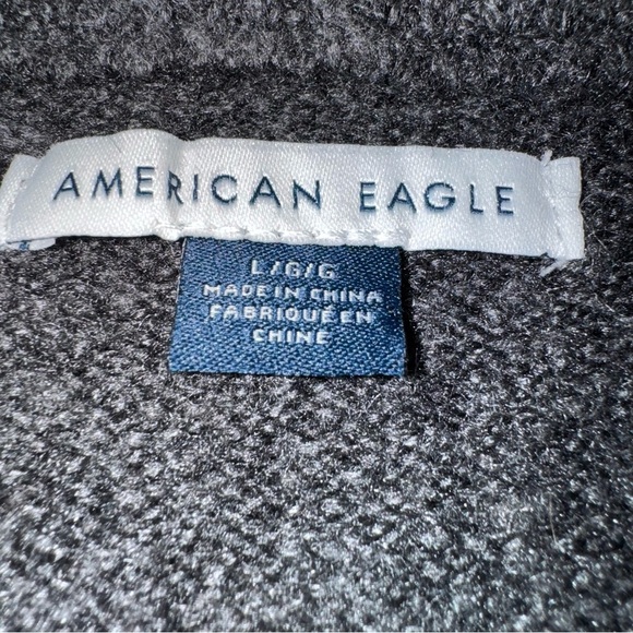 American Eagle Gray Knit Button Front Cardigan Sweater Women’s Large Soft - Picture 4 of 7